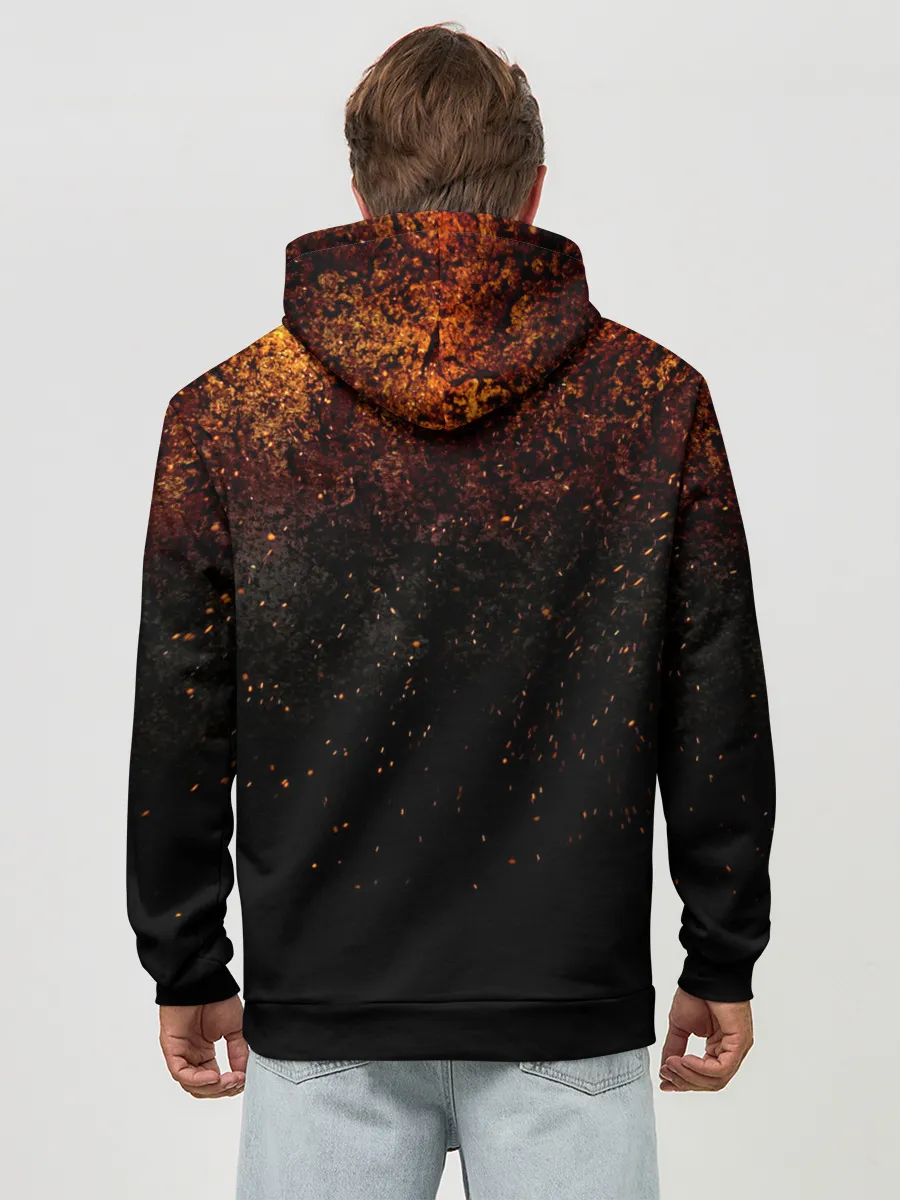 Худи мужской база хлопок / Кёджуро Ренгоку Kimetsu no Yaiba