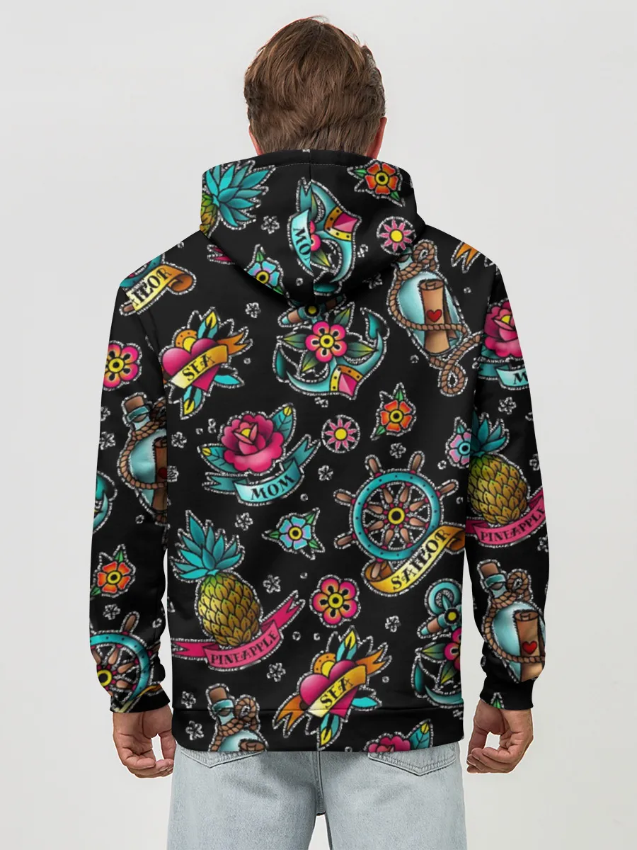 Худи мужской база хлопок / Old school Sailor