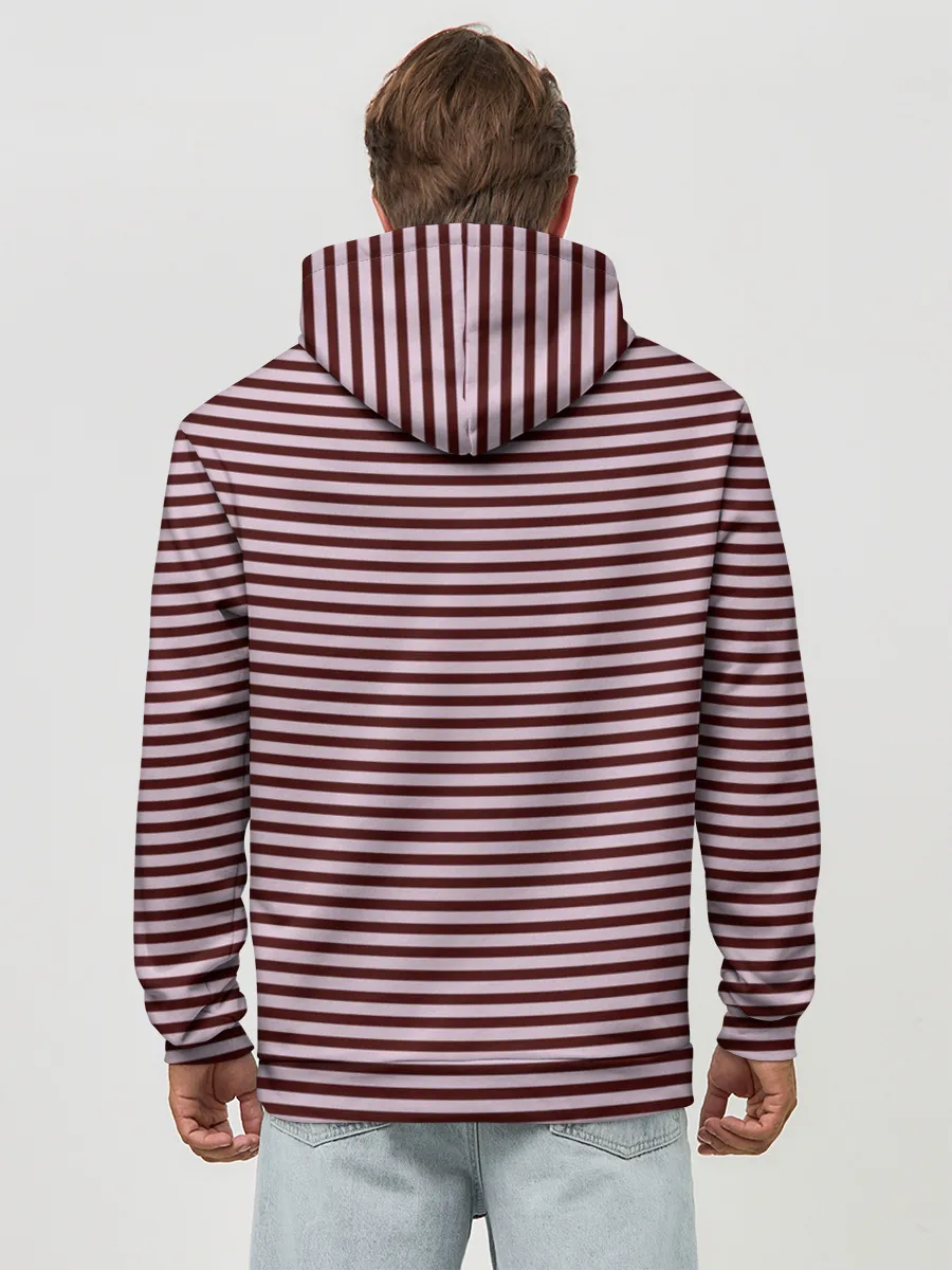 Худи мужской база хлопок / Сиреноголовый Полосатый