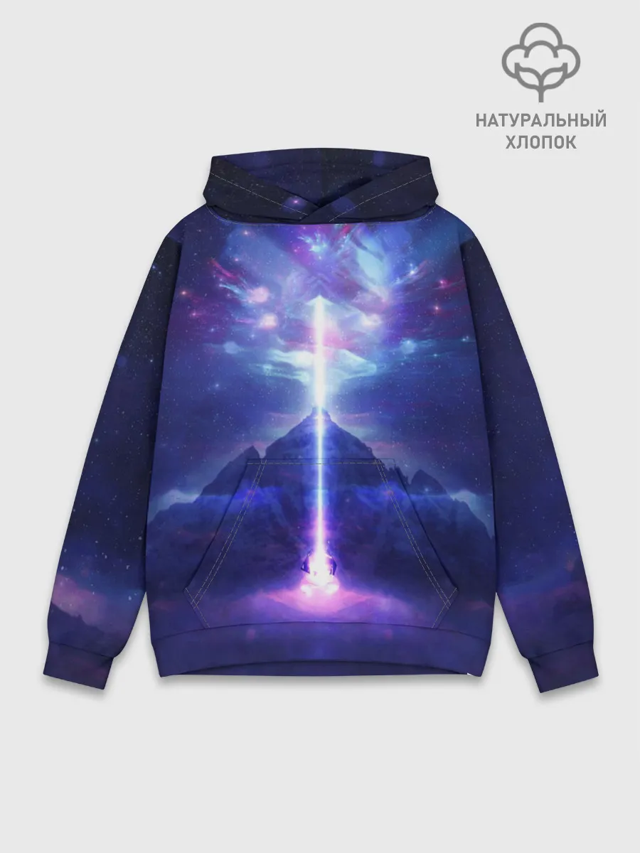 Худи мужской база хлопок / Яркий взрыв в космосе