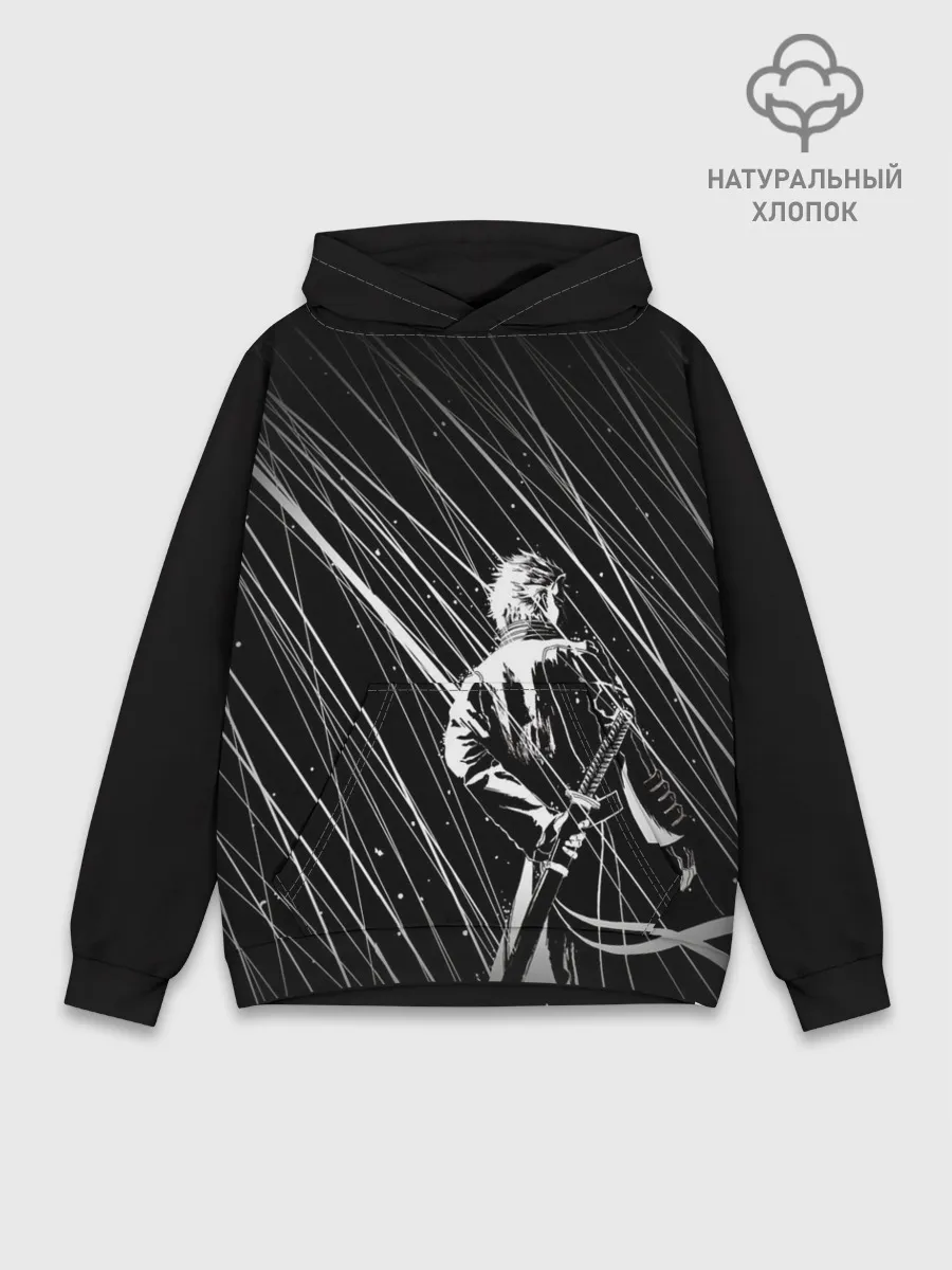 Худи мужской база хлопок / Вирджил под дождём