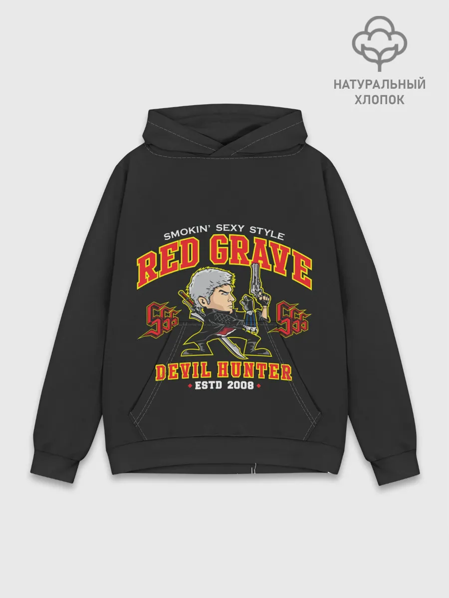 Худи мужской база хлопок / Убийца Дьявола