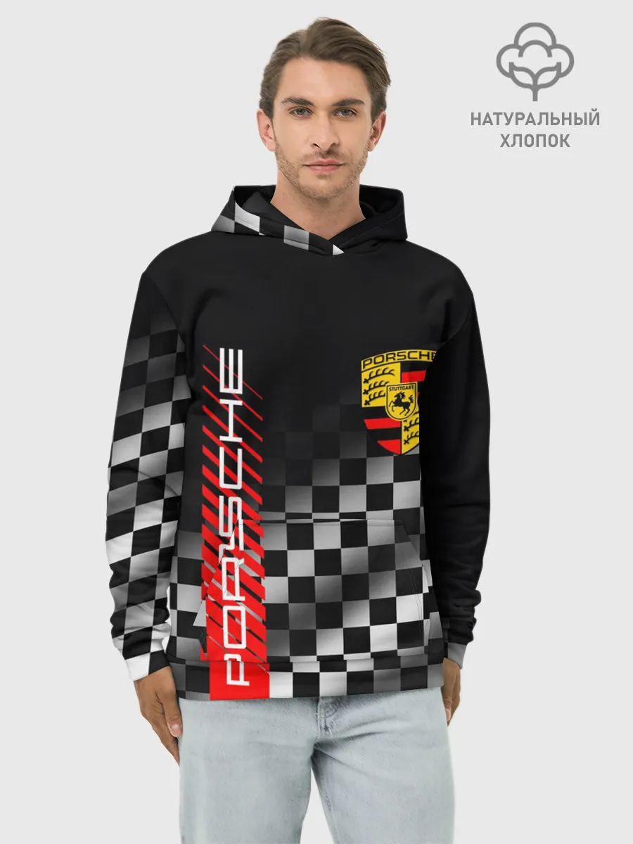 Худи мужской база хлопок / PORSCHE / ПОРШЕ / ФИНИШ