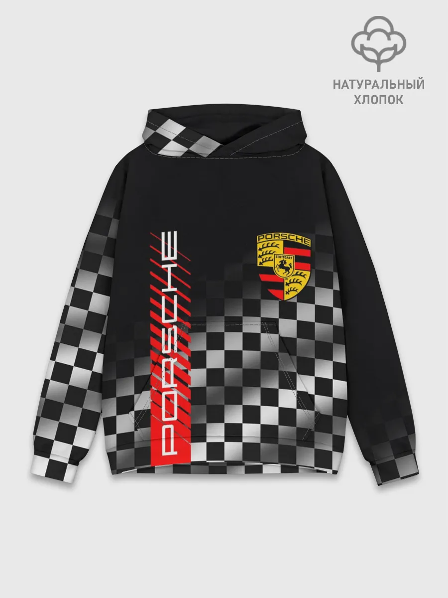 Худи мужской база хлопок / PORSCHE / ПОРШЕ / ФИНИШ