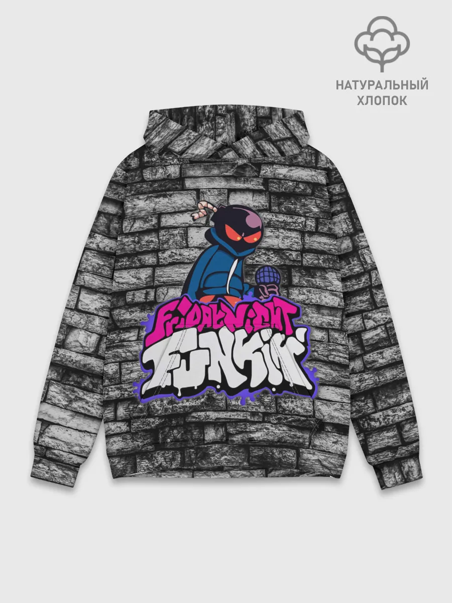 Худи мужской база хлопок / Friday Night Funkin Bomb man B