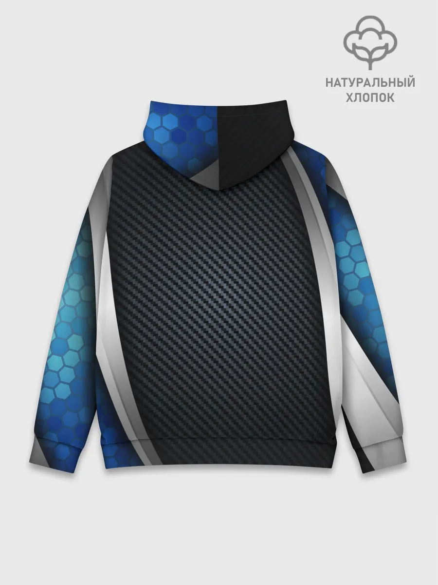 Худи мужской база хлопок / Хромированная 3D броня