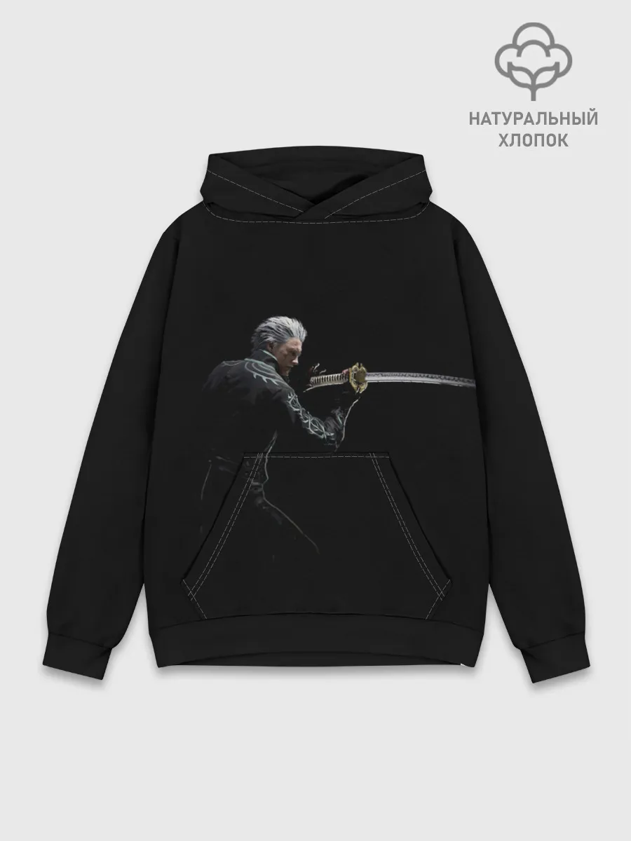 Худи мужской база хлопок / Вирджил с катаной