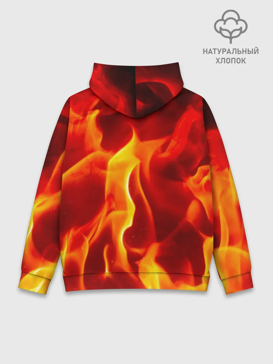 Худи мужской база хлопок / The devil is on fire