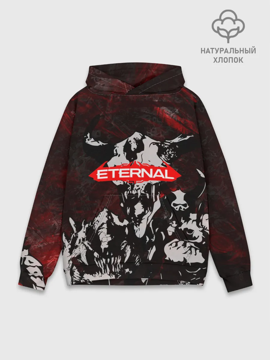 Худи мужской база хлопок / DOOM ETERNAL DEMONS