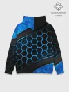 Худи мужской база хлопок / 3D luxury blue 3Д СОТЫ и плиты