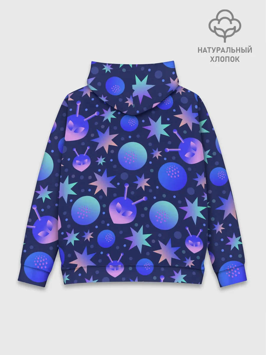 Худи мужской база хлопок / Космический микс