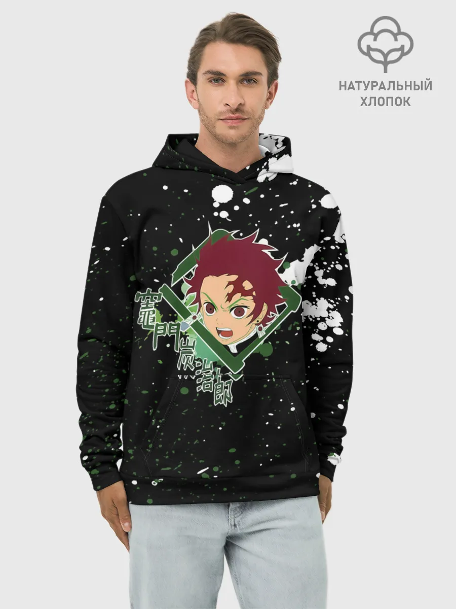 Худи мужской база хлопок / Танджиро | Клинок, рассекающий демонов