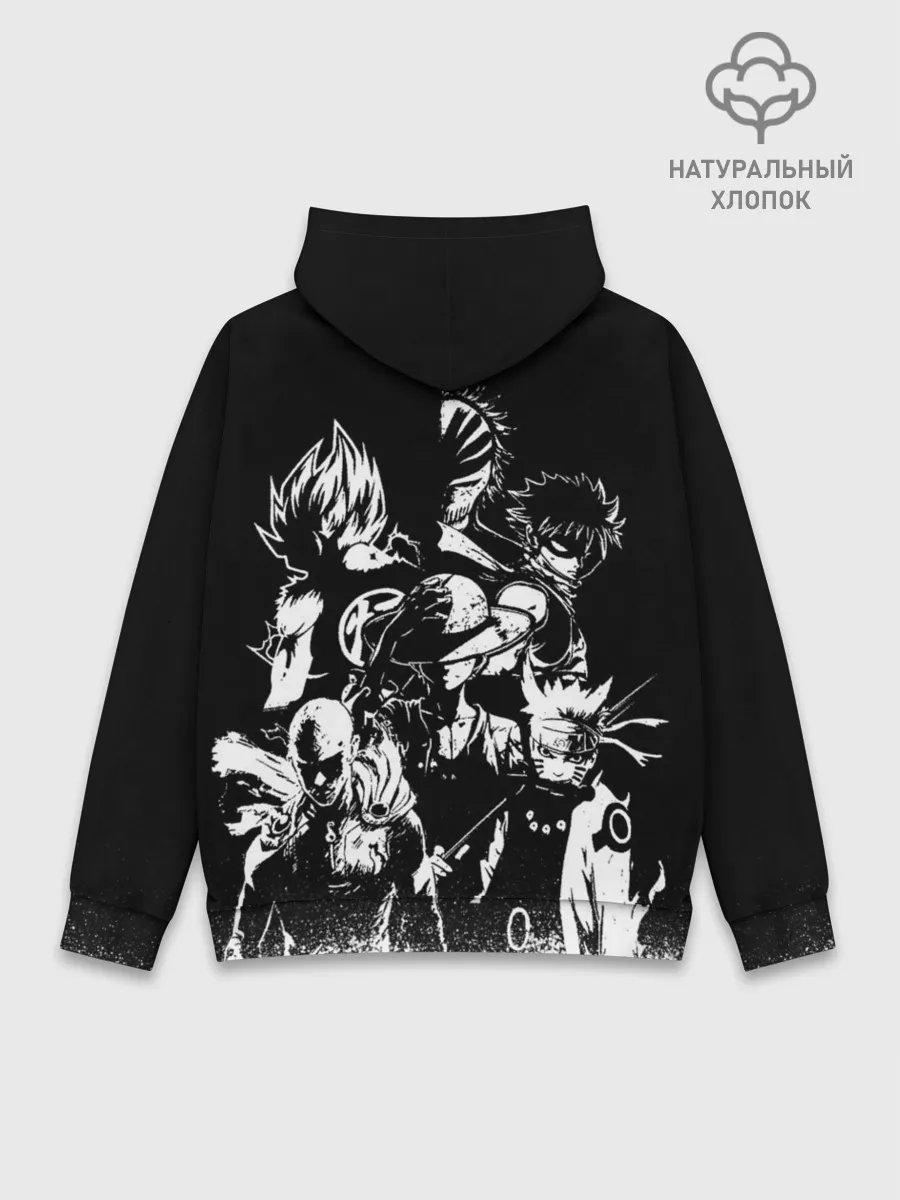 Худи мужской база хлопок / ГЛАВНЫЕ ГЕРОИ АНИМЕ