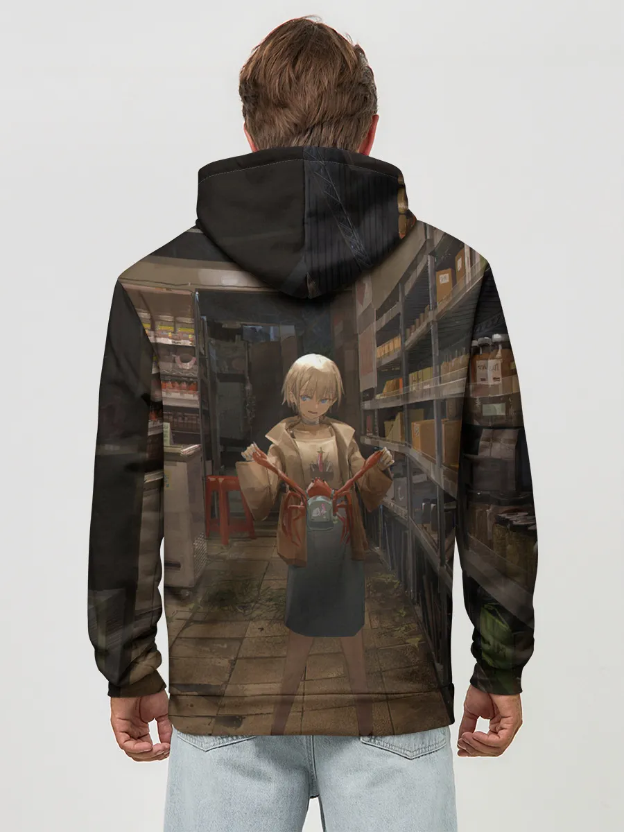 Худи мужской база хлопок / Girl with crab