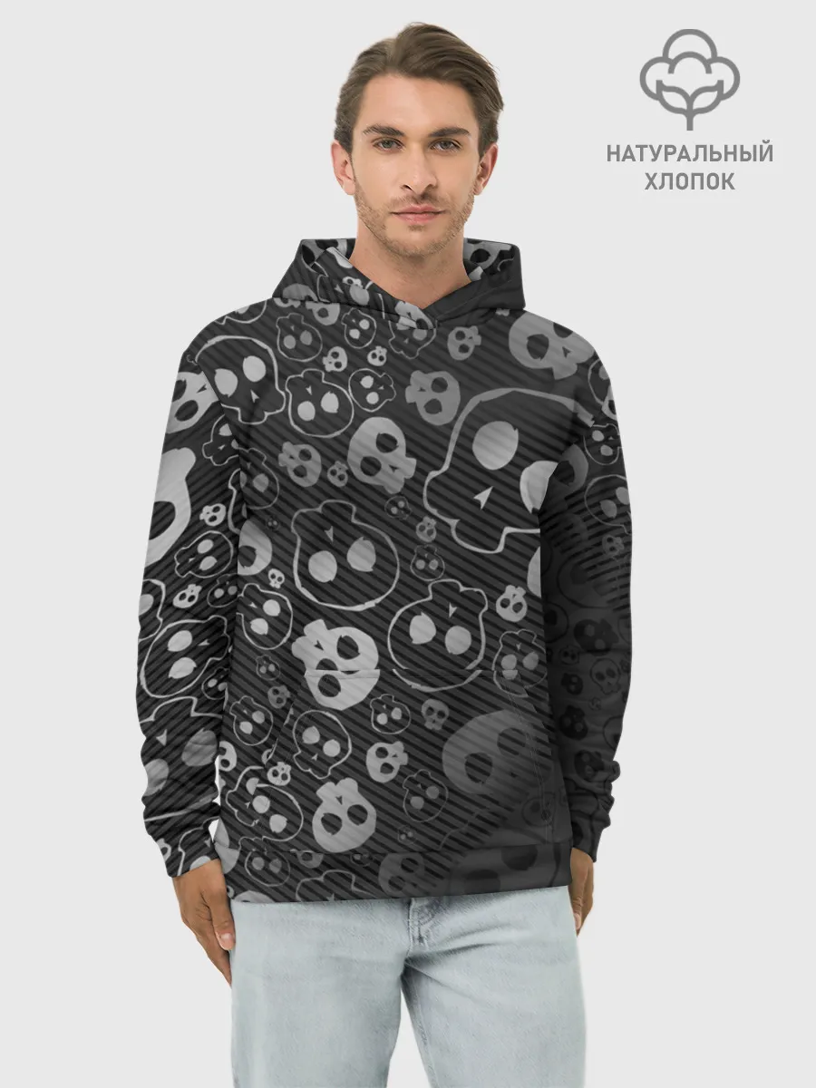 Худи мужской база хлопок / ART SKULL
