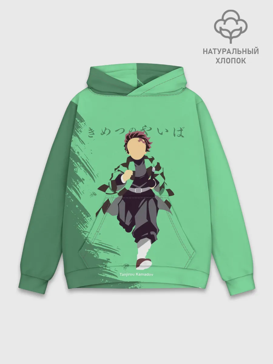Худи мужской база хлопок / Танджиро Камадо Kimetsu no Yaiba