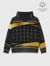 Худи мужской база хлопок / 3D luxury black gold Плиты 3Д