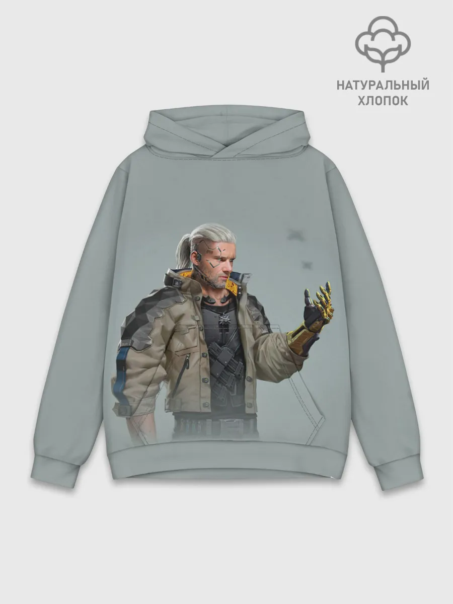 Худи мужской база хлопок / КиберГеральт