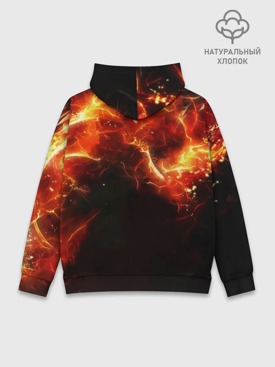Худи мужской база хлопок / Данте в огне