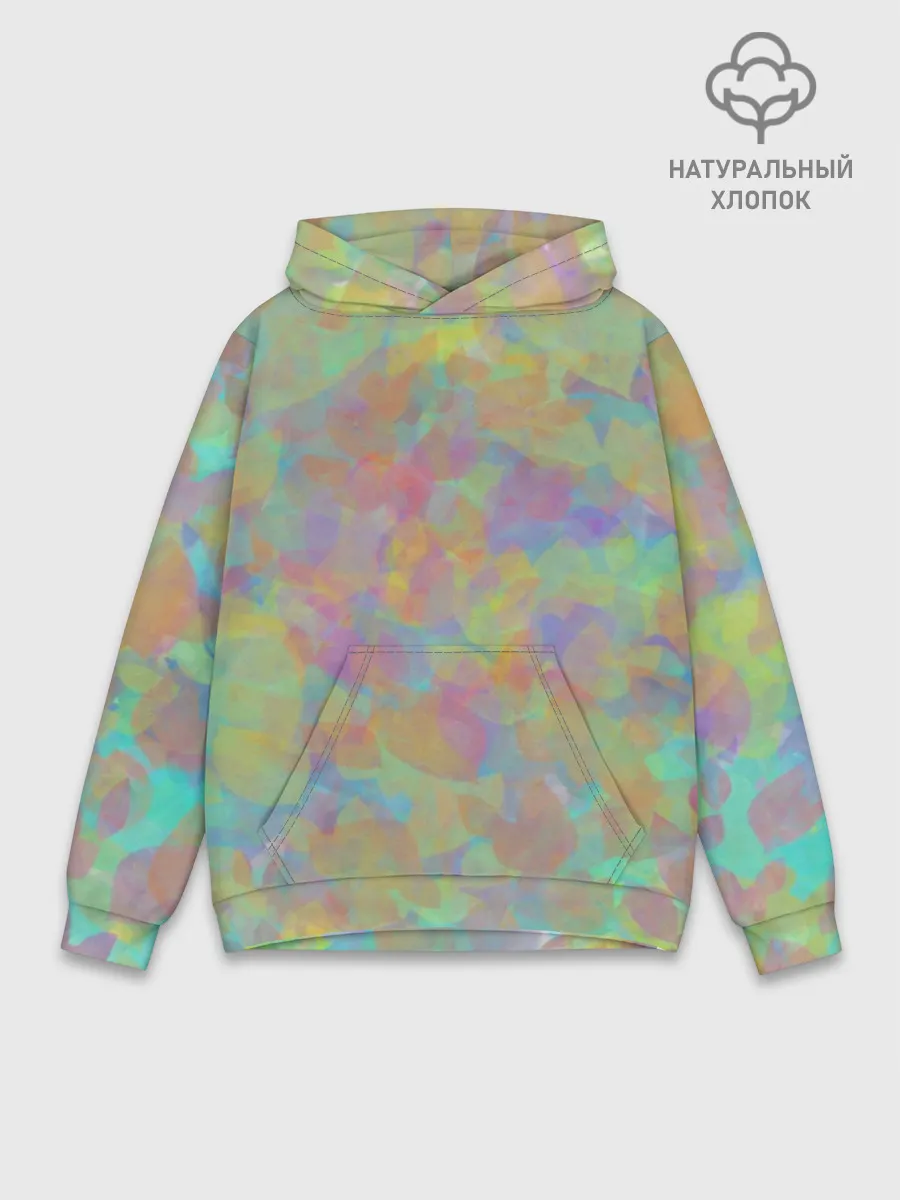 Худи мужской база хлопок / Цветные лепестки