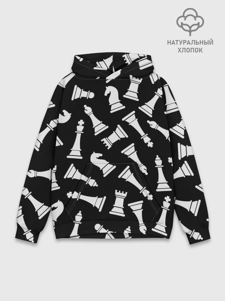 Худи мужской база хлопок / Фигуры, Шахматы