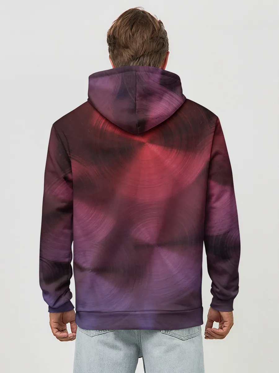 Худи мужской база хлопок / metal texture with circles