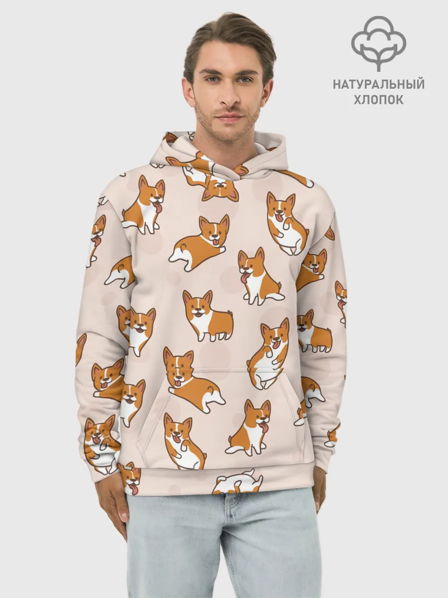 Худи мужской база хлопок / Корги | Разные