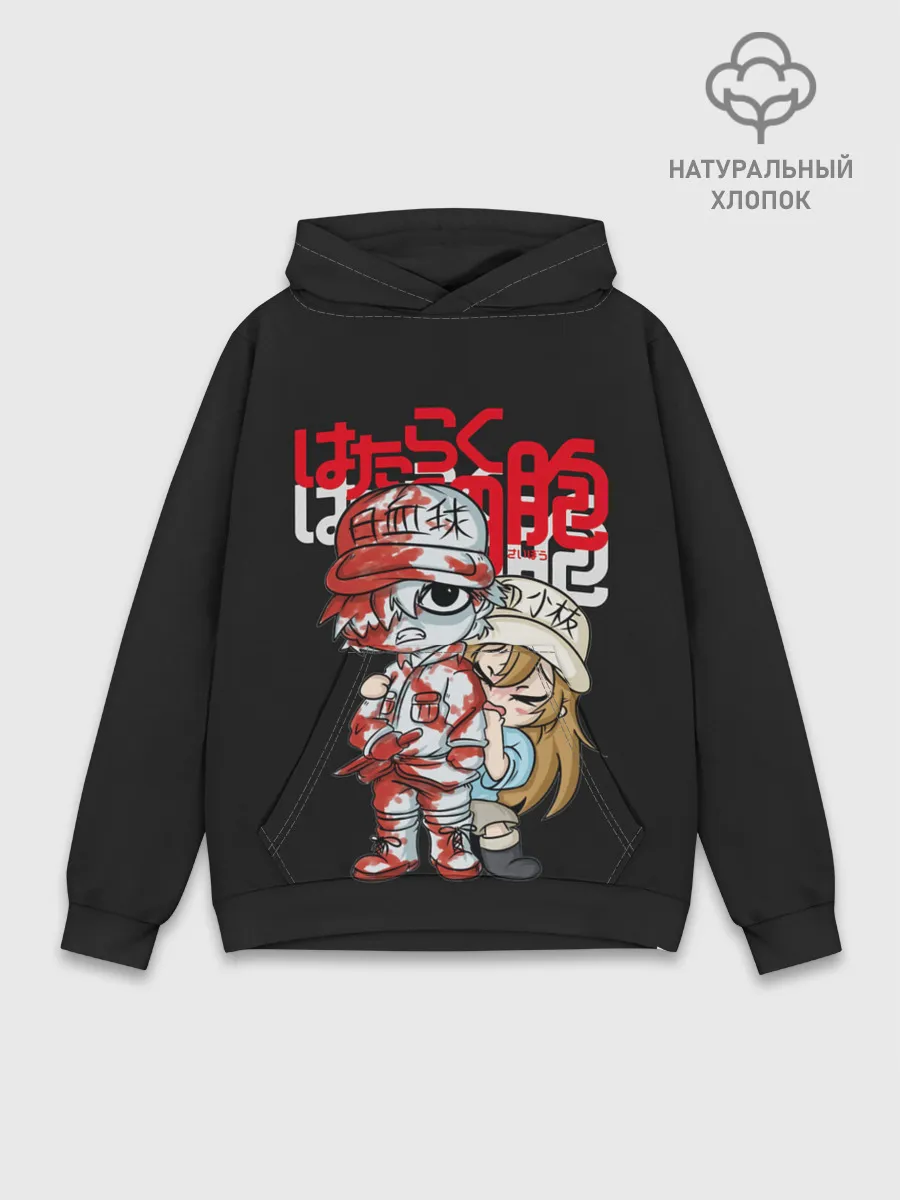 Худи мужской база хлопок / Клетки в крови