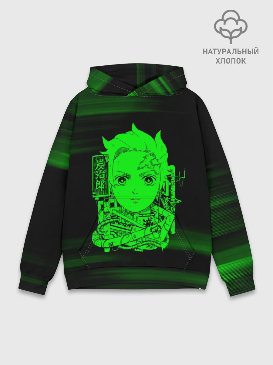 Худи мужской база хлопок / Танджиро Камадо Kimetsu no Yaiba