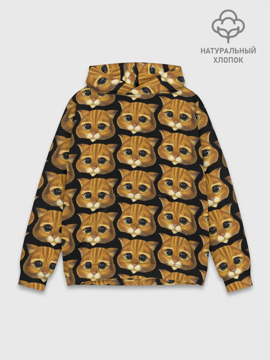 Худи мужской база хлопок / КОТ В САПОГАХ из ШРЕКА