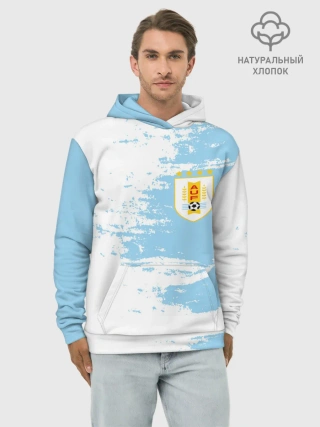 Худи мужской база хлопок / Сборная Уругвая