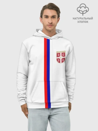 Худи мужской база хлопок / Сборная Сербии