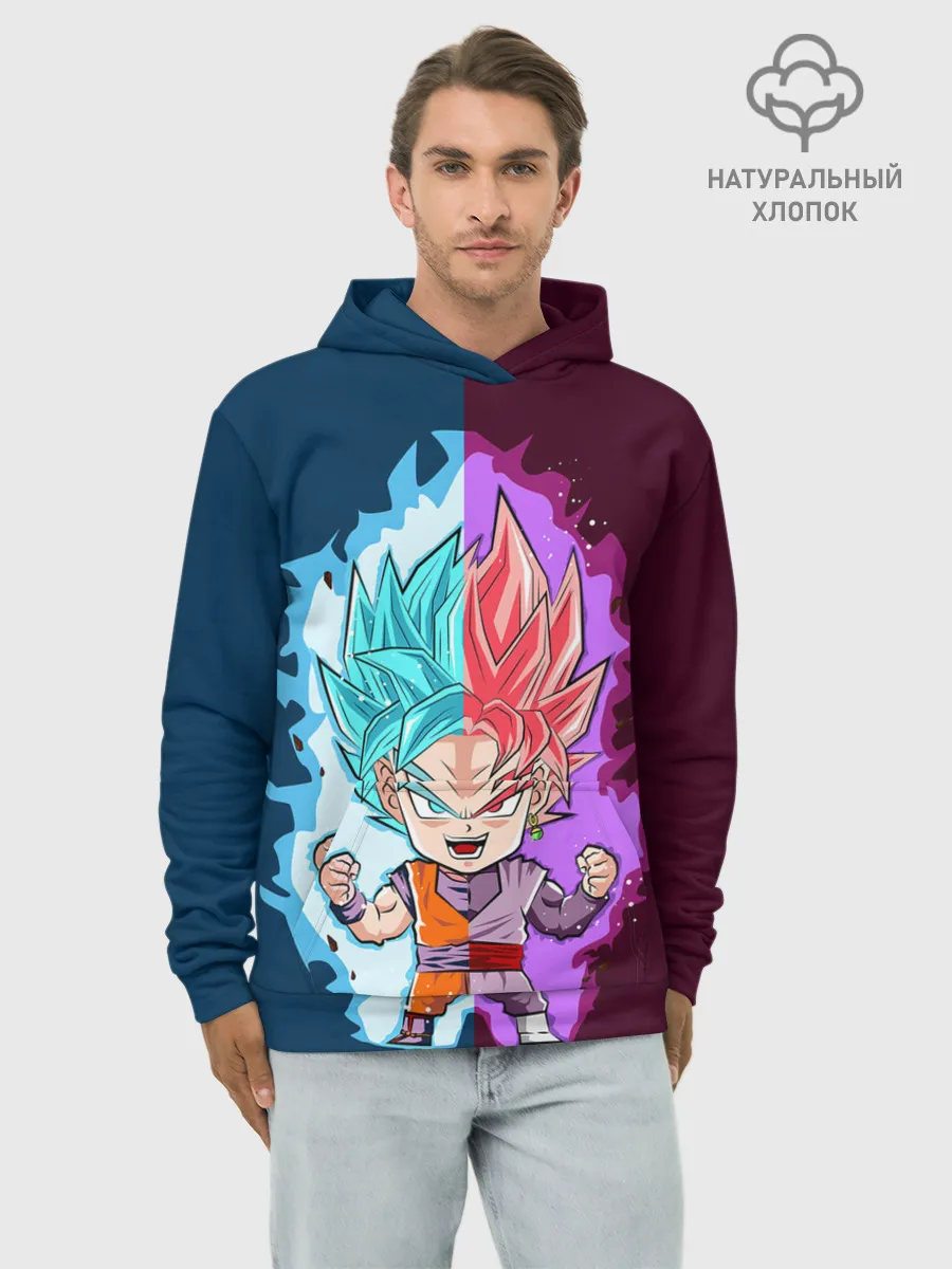Худи мужской база хлопок / Vegeta power
