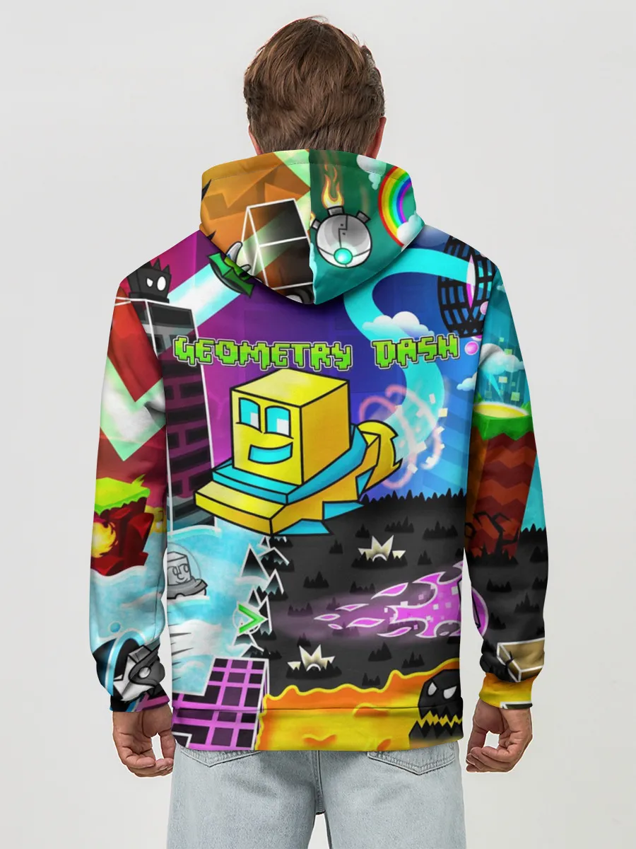 Худи мужской база хлопок / Geometry Dash