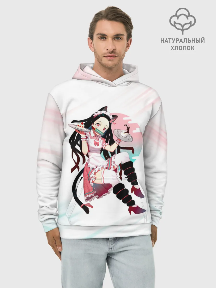 Худи мужской база хлопок / Незуко Камадо Kimetsu no Yaiba