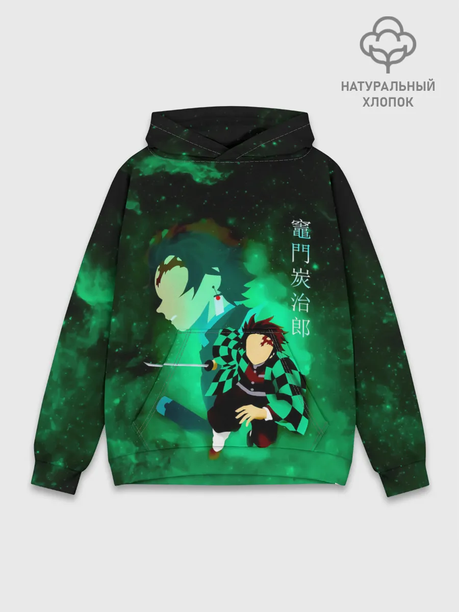 Худи мужской база хлопок / Танджиро Камадо Kimetsu no Yaiba