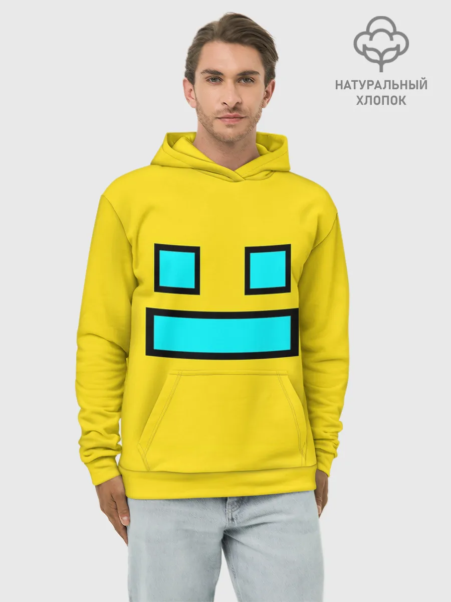 Худи мужской база хлопок / Geometry Dash Smile