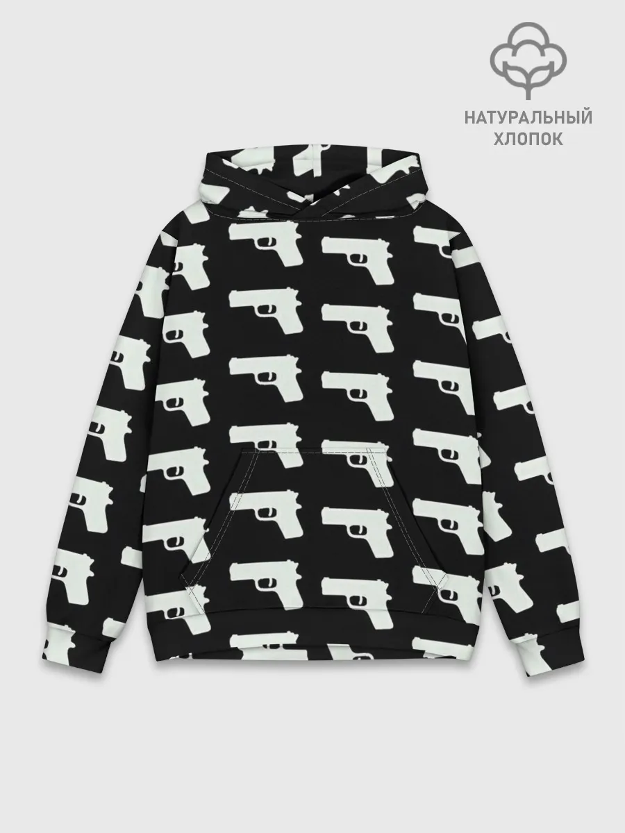Худи мужской база хлопок / Пистолеты