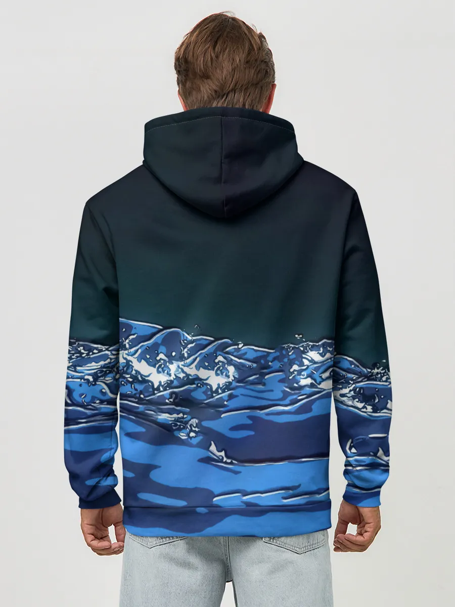 Худи мужской база хлопок / Гию Томиока Кокушибо Kimetsu no Yaiba