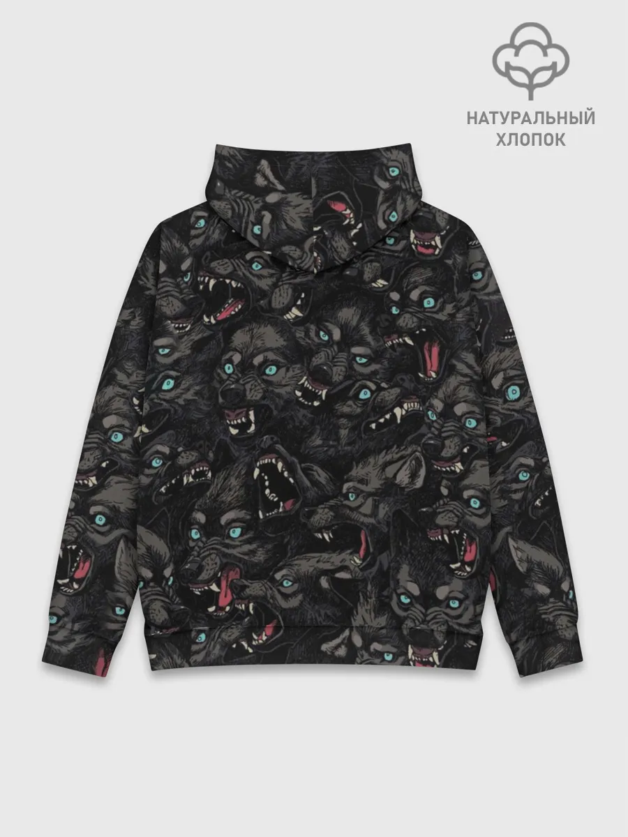 Худи мужской база хлопок / Волки | Wolwes