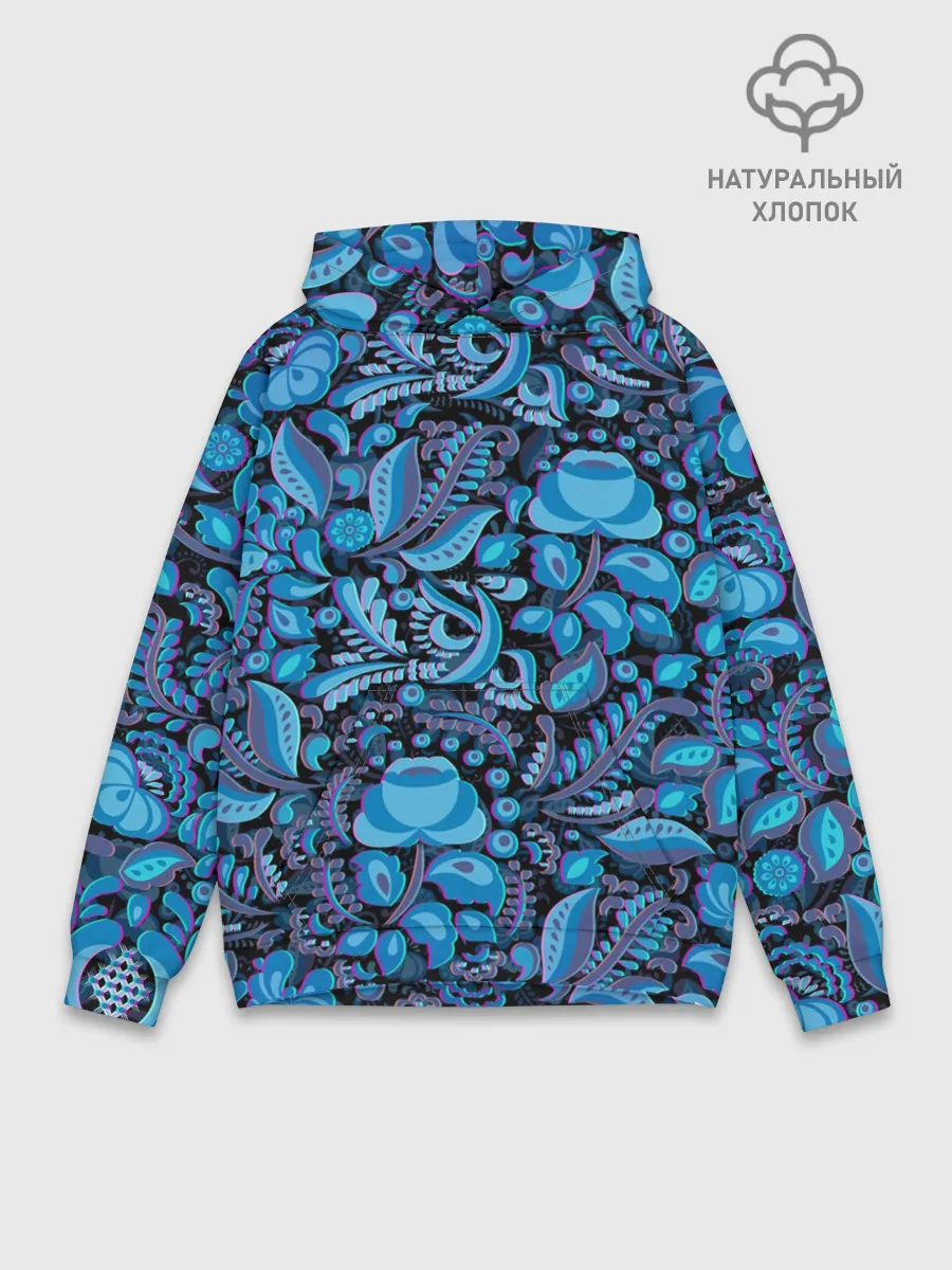 Худи мужской база хлопок / ГЖЕЛЬ ГЛИТЧ | GG | ГГ