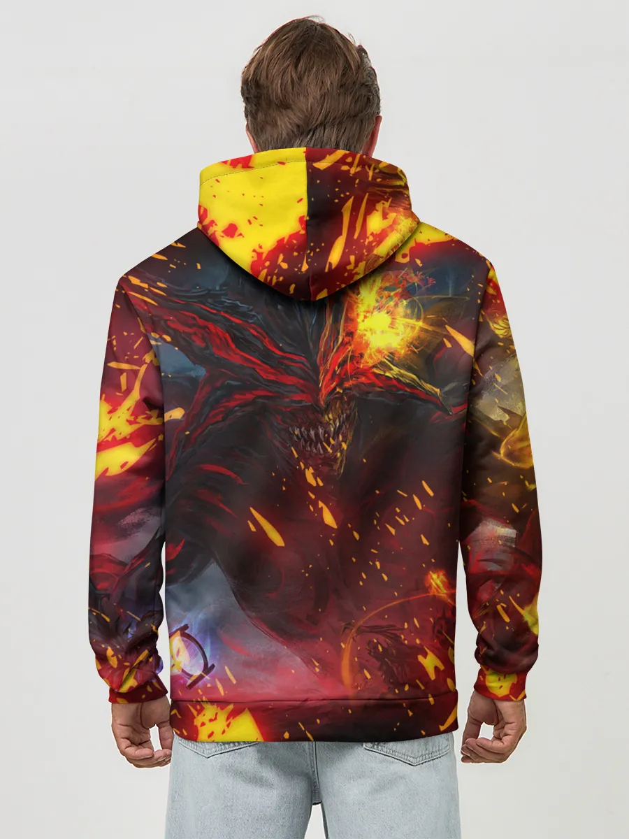 Худи мужской база хлопок / Path of Exile | Fire Demon