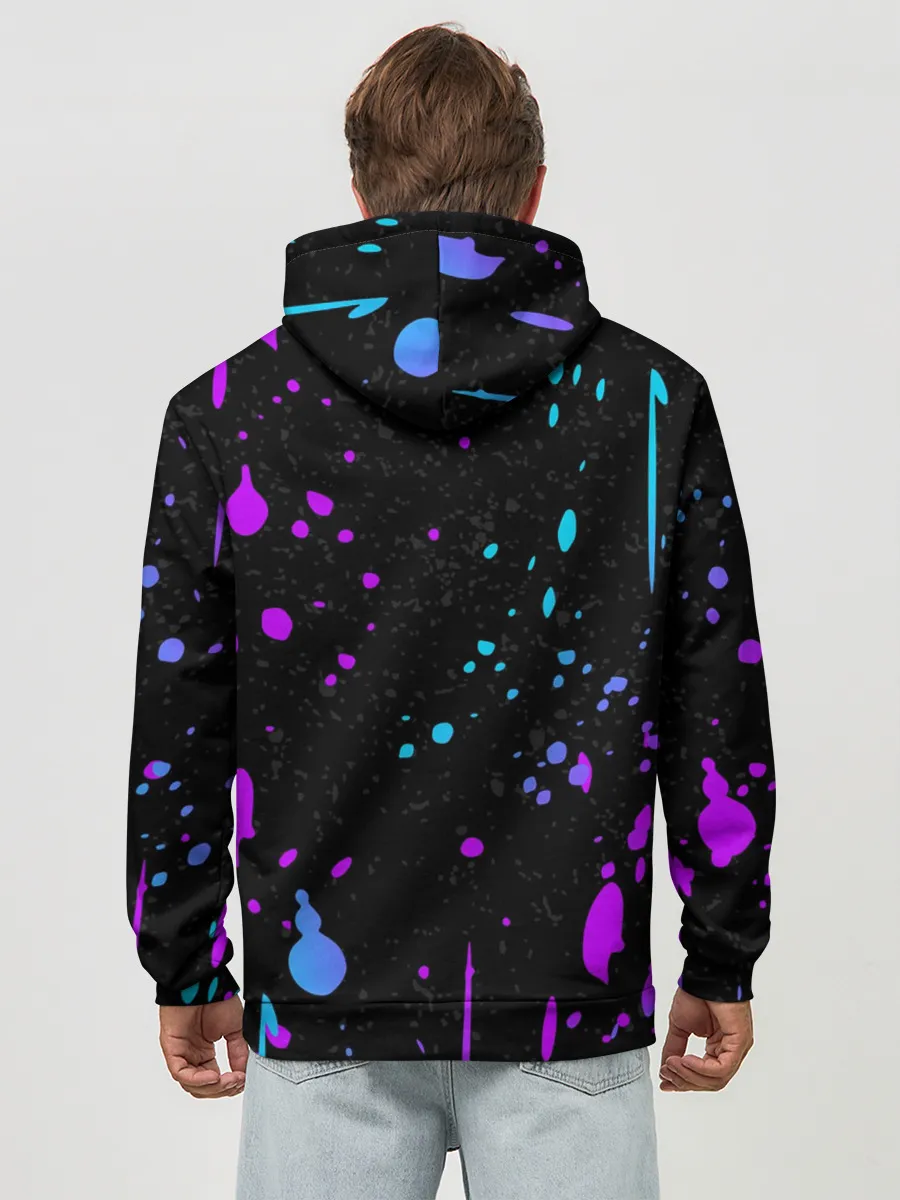 Худи мужской база хлопок / ONE PIECE / ВАН ПИС / НЕОН