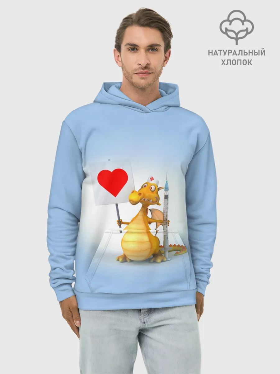 Худи мужской база хлопок / Dragon doc | Доктор драго
