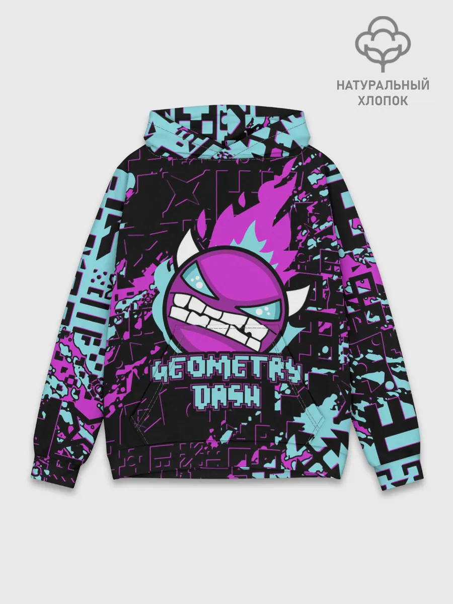Худи мужской база хлопок / Geometry Dash