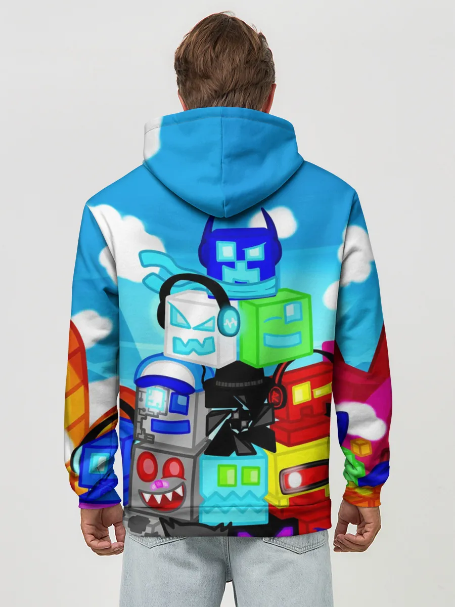 Худи мужской база хлопок / GEOMETRY DASH / ГЕОМЕТРИ ДАШ