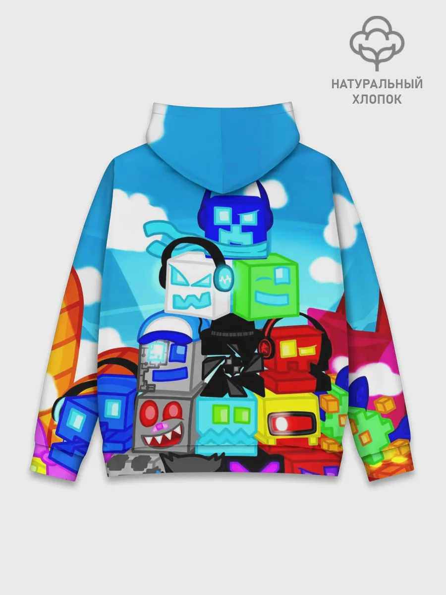 Худи мужской база хлопок / GEOMETRY DASH / ГЕОМЕТРИ ДАШ
