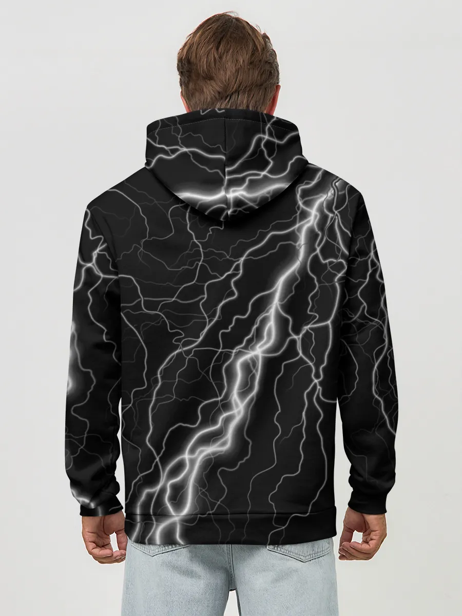 Худи мужской база хлопок / КОРОЛЬ И ШУТ - МОЛНИЯ