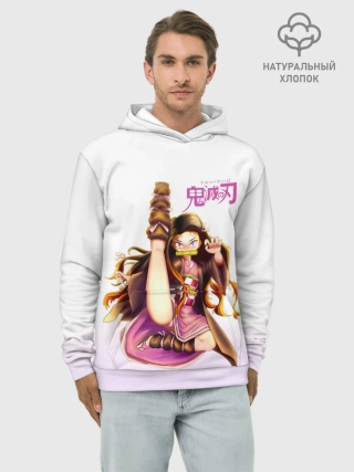 Худи мужской база хлопок / Незуко Камадо Kimetsu no Yaiba