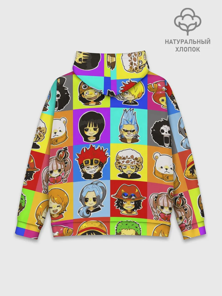 Худи мужской база хлопок / ONE PIECE / ВАН ПИС / УЗОР